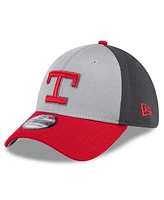 New Era Men's Gray/Red Texas Rangers 2025 Batting Practice 39THIRTY Flex Hat