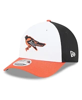 New Era Men's White/Orange Baltimore Orioles 2025 Batting Practice 9FORTY M-Crown Adjustable Hat