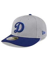 New Era Men's Gray/Royal Los Angeles Dodgers 2025 Batting Practice Low Profile 59FIFTY Fitted Hat