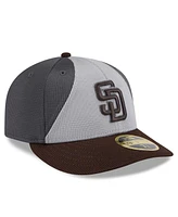 New Era Men's Gray/Brown San Diego Padres 2025 Batting Practice Low Profile 59FIFTY Fitted Hat