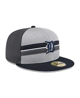 New Era Men's Gray/Navy Detroit Tigers 2025 Batting Practice 59FIFTY Fitted Hat