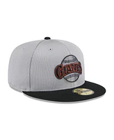 New Era Men's Gray/Black San Francisco Giants 2025 Batting Practice 59FIFTY Fitted Hat