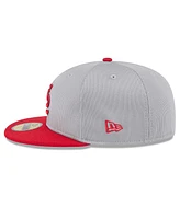 New Era Men's Gray/Red St. Louis Cardinals 2025 Batting Practice 59FIFTY Fitted Hat