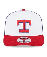 New Era Men's White/Red Texas Rangers 2025 Batting Practice 9SEVENTY Stretch-Snap Trucker Hat