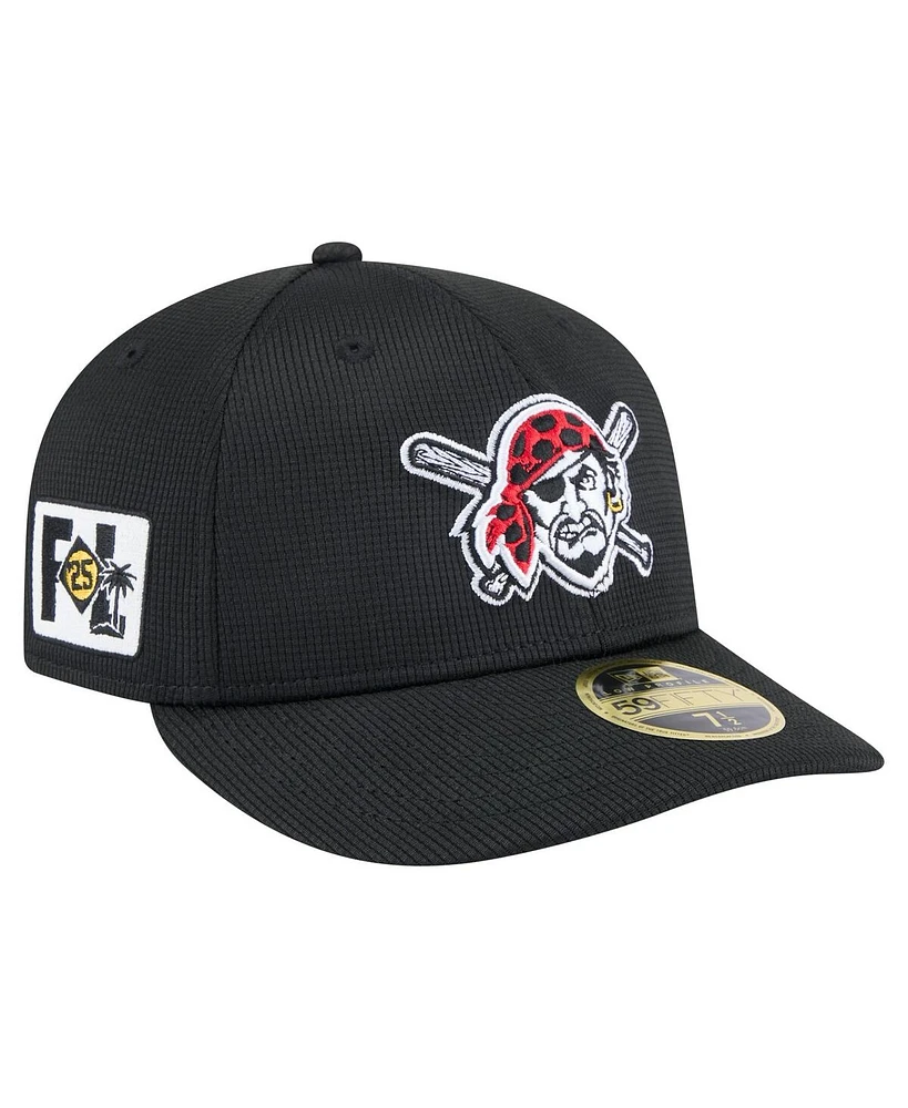 New Era Men's Black Pittsburgh Pirates 2025 Spring Training Low Profile 59FIFTY Fitted Hat