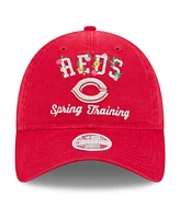 New Era Women's Red Cincinnati Reds 2025 Spring Training Floral 9TWENTY Adjustable Hat