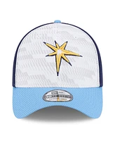 New Era Men's Navy/Light Blue Tampa Bay Rays 2025 Mlb Clubhouse 39THIRTY Flex Hat