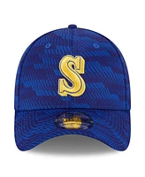 New Era Men's Royal Seattle Mariners 2025 Mlb Clubhouse 39THIRTY Flex Hat