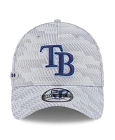 New Era Men's Gray Tampa Bay Rays 2025 Mlb Clubhouse 39THIRTY Flex Hat