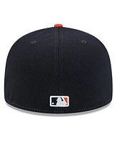 New Era Men's Navy/Orange Houston Astros 2025 Mlb Clubhouse 59FIFTY Fitted Hat