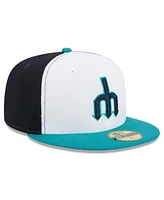 New Era Men's Navy/Aqua Seattle Mariners 2025 Mlb Clubhouse 59FIFTY Fitted Hat