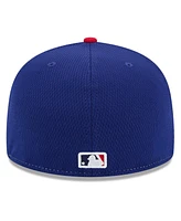 New Era Men's Royal/Red Texas Rangers 2025 Mlb Clubhouse 59FIFTY Fitted Hat