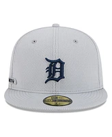 New Era Men's Gray Detroit Tigers 2025 Mlb Clubhouse 59FIFTY Fitted Hat