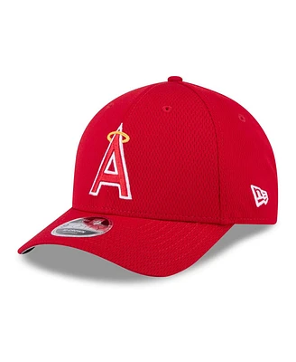 New Era Men's Red Los Angeles Angels 2025 Mlb Clubhouse 9FORTY Adjustable Hat