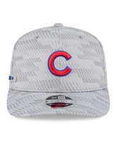 New Era Men's Gray Chicago Cubs 2025 Mlb Clubhouse 9SEVENTY Stretch-Snap Hat