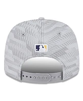 New Era Men's Gray Milwaukee Brewers 2025 Mlb Clubhouse 9SEVENTY Stretch-Snap Hat