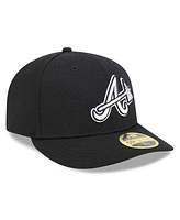 New Era Men's Black Atlanta Braves 2025 Mlb Clubhouse Low Profile 59FIFTY Fitted Hat