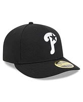 New Era Men's Black Philadelphia Phillies 2025 Mlb Clubhouse Low Profile 59FIFTY Fitted Hat