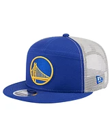 New Era Men's Golden State Warriors Blue Victory Grove Split Panel 9FIFTY Snapback Hat