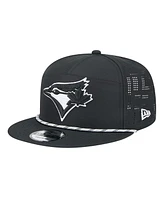 New Era Men's Black Toronto Blue Jays Laser Cut 9FIFTY Snapback Hat