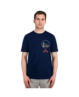 New Era Men's Navy Golden State Warriors 2024/25 City Edition Chenille Heavyweight T-Shirt