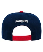 Outerstuff Big Boys and Girls Navy New England Patriots Team Pre-Curved Adjustable Hat