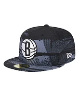 New Era Men's Black Brooklyn Nets Tip-Off 59FIFTY Fitted Hat