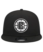 New Era Men's Black La Clippers 9FIFTY Snapback Trucker Hat