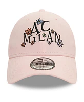 New Era Men's Pink Ac Milan Needle Cord Doodle 9FORTY Adjustable Hat