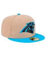 New Era Men's Tan Carolina Panthers Logo Main 59FIFTY Fitted Hat