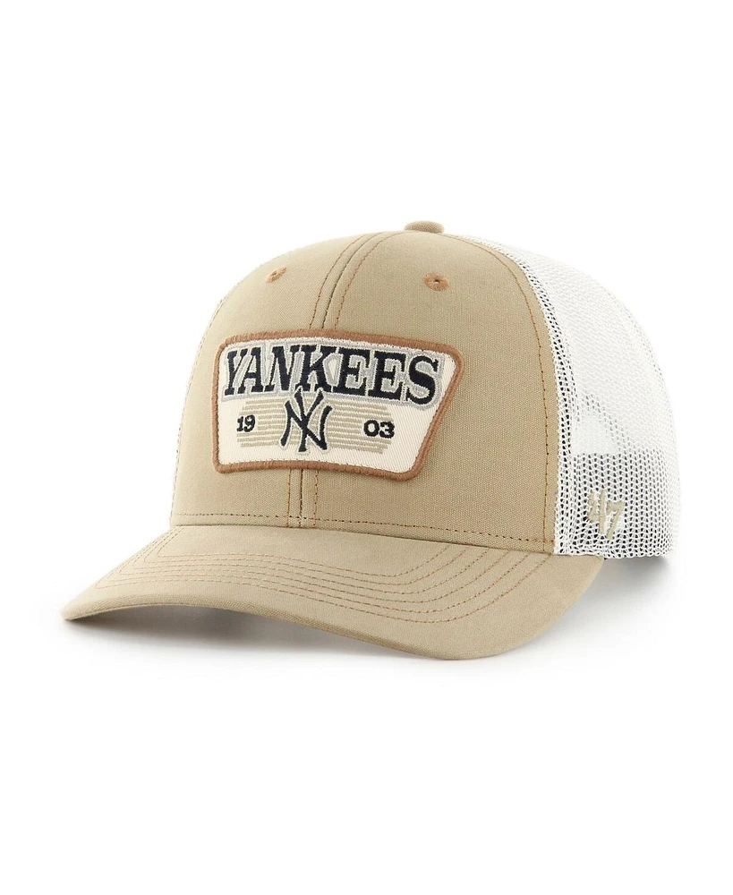 '47 Brand Men's Khaki New York Yankees Ridgewood Trucker Adjustable Hats