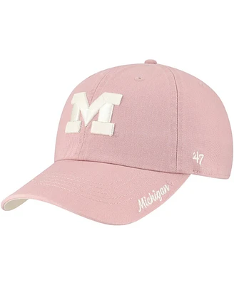 '47 Brand Women's Light Pink Michigan Wolverines Dusty Miata Clean Up Adjustable Hat