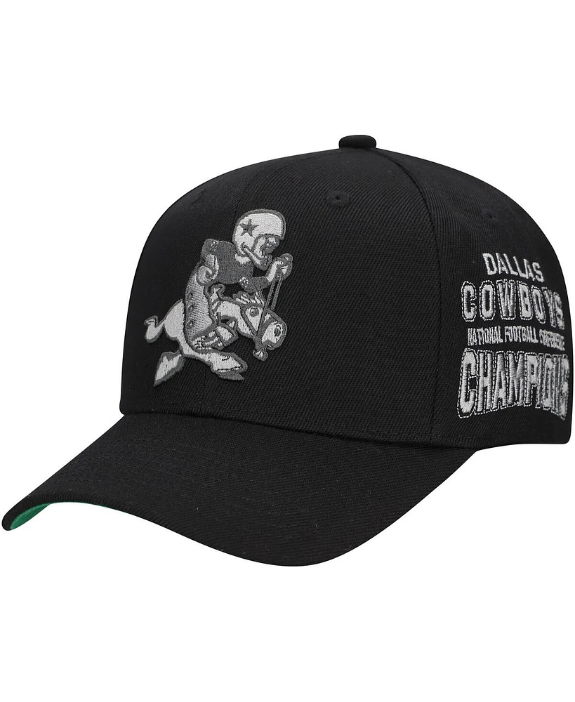 Mitchell & Ness Men's Black Dallas Cowboys Beautiful Chaos Adjustable Hat