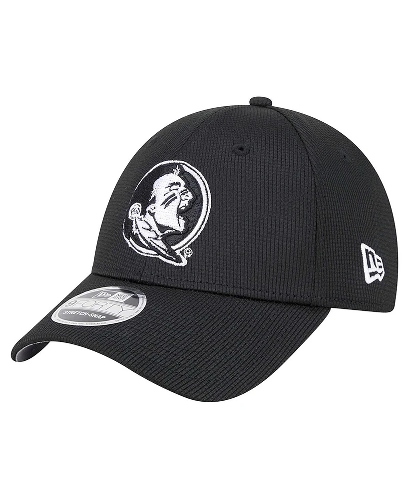 New Era Men's Black Florida State Seminoles Pivot 9FORTY Stretch-Snap Adjustable Hat