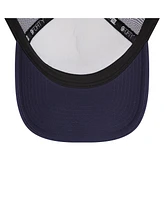 New Era Men's White/Navy Houston Astros Spring Training Circle Foam A-Frame 9FORTY Trucker Adjustable Hat