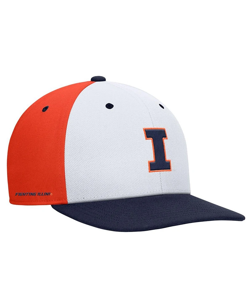 Nike Men's White/Orange Illinois Fighting Illini Pro Performance Snapback Hat