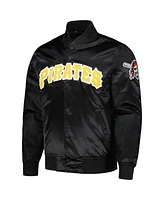 Pro Standard Men's Black Pittsburgh Pirates Wordmark Satin Full-Snap Jacket