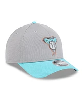 New Era Men's Gray/Teal Arizona Diamondbacks 2025 Batting Practice 9FORTY M-Crown Adjustable Hat