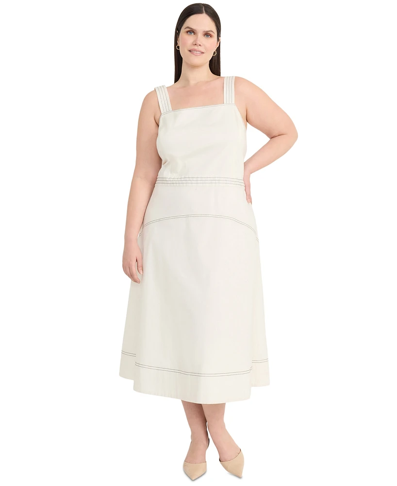 Maggy London Plus Cotton Midi Dress