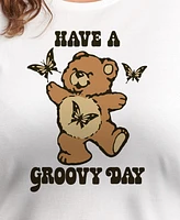 Hybrid Apparel Trendy Plus Have A Groovy Day Graphic Crew Neck T-Shirt