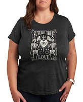 Hybrid Apparel Trendy Plus Future True Love Graphic Crew Neck T-Shirt