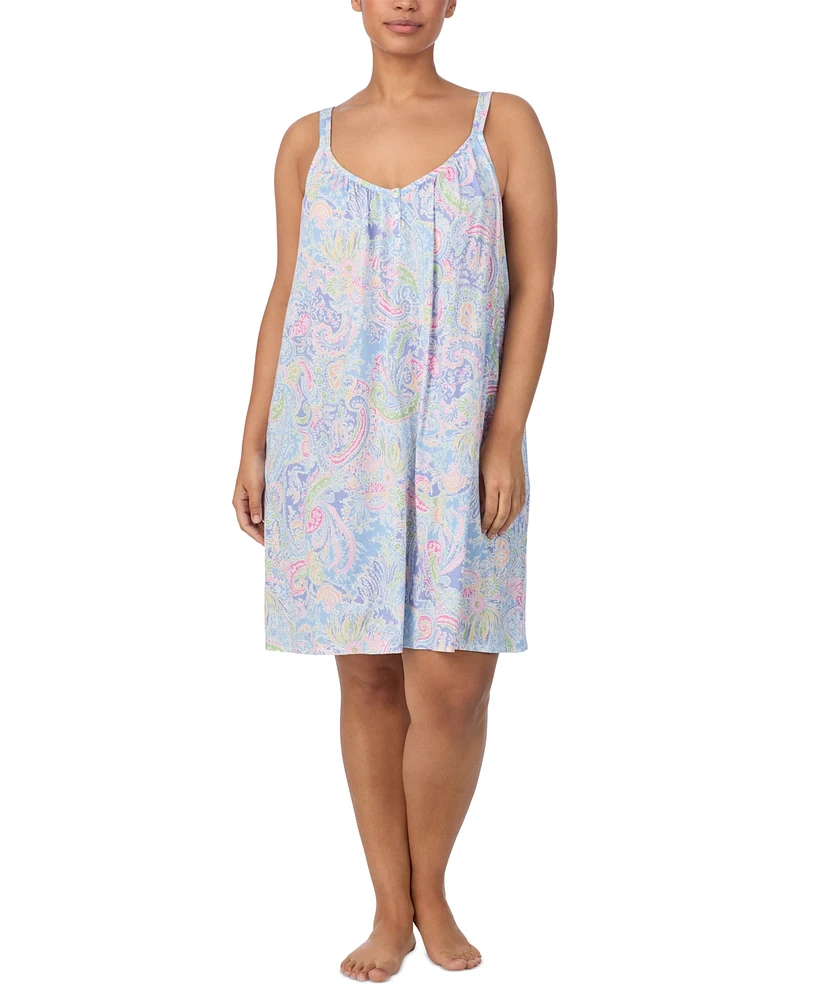 Lauren Ralph Plus Double-Strap Nightgown