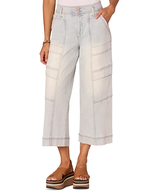 Democracy Women's AbSolution Skyrise Cropped Wide-Leg Utility Jeans