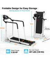 Ksports Advanced Rehab Treadmill with 2.25 Horsepower Motor and Bluetooth Kinomap for Workout Sessions, Exercise, and Active Recovery, White
