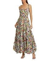 Mac Duggal Women's Ruffle Floral Sweetheart Neck Gown