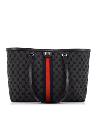 Pre-Owned Balenciaga Medium x Gucci The Hacker Project Tote Bb Canvas
