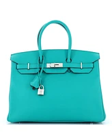 Pre-Owned Hermes Birkin Handbag Epsom with Palladium Hardware