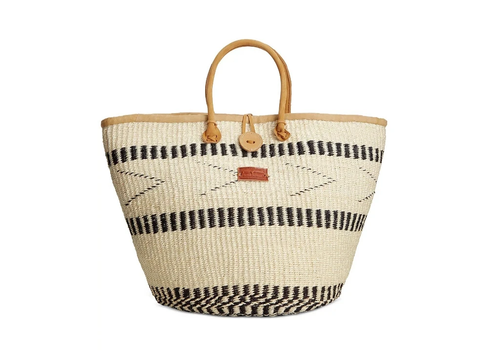 Balance Point Handwoven Sisal Straw Basket Tote Bag