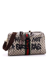 Pre-Owned Balenciaga Medium x Gucci The Hacker Project Duffle Bag Graffiti Bb Coated Canvas