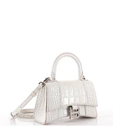 Pre-Owned Balenciaga Xs Hourglass Top Handle Bag Embossed Leather